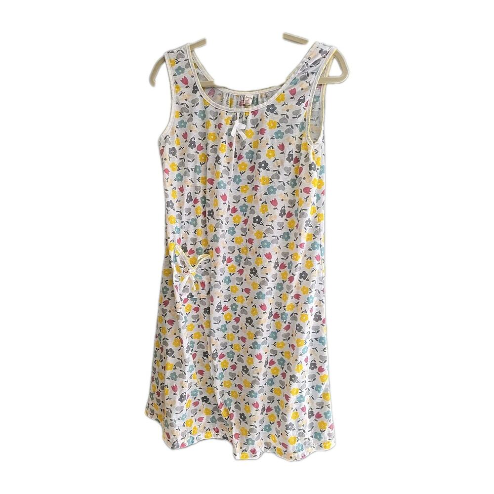 Sindrella Multicolor Floral Semi Sheer Knit Sleeveless Nightgown Womans Size‎ XL